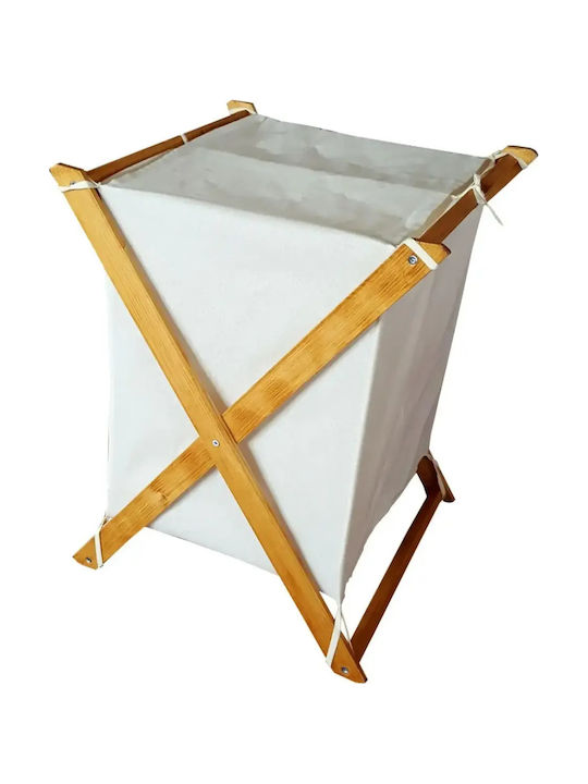 Coș de Rufe Textil Pliabil 80lt 35x45x75cm Bej