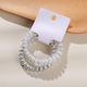 Set Hair Scrunchies Silver 2 Pieces