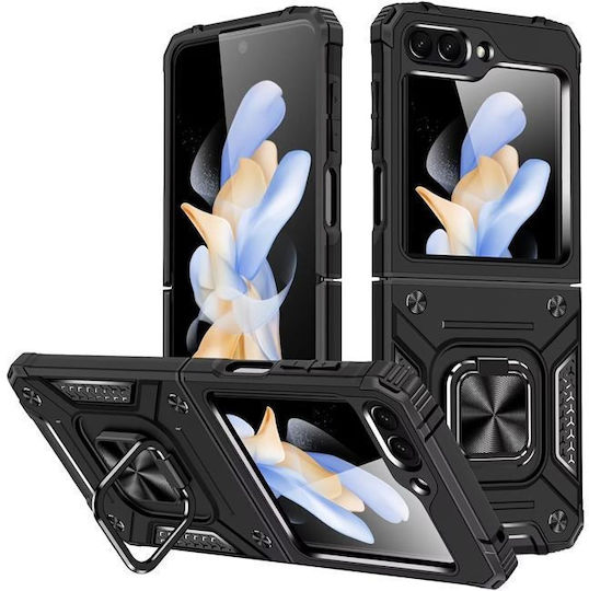 Orso Ringstand Back Cover Μαύρο (Galaxy Z Flip)