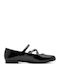 Ciaodea Damen Ballerinas aus Lackleder mit Riemchen Schwarz
