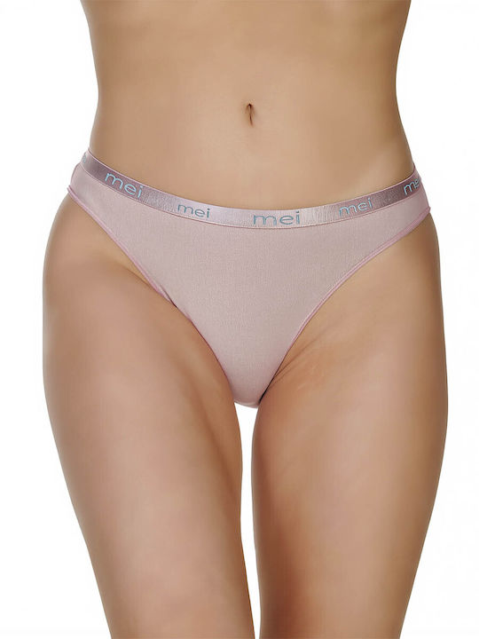 MEI High Waist Women's Brief Light Pink