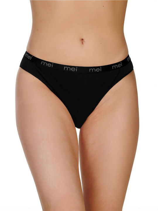 MEI High Waist Women's Brief Black