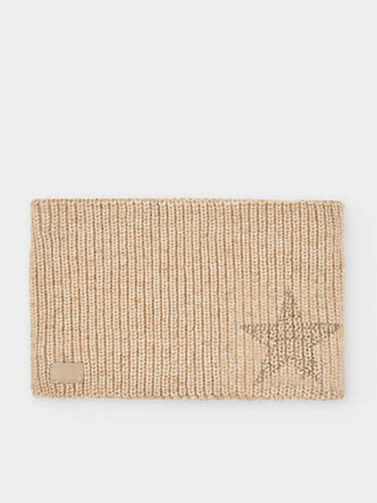 Kids' Scarf-Neck Gaiter Knitted Beige