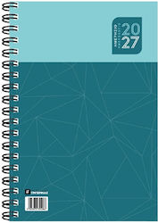 Innostat Agendă Zilnică 2027 Turcoaz Spirală 10x14cm Innostat Agendă Zilnică 2027 Turcoaz Spirală 10x14cm