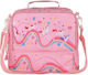Estia Rainbow Dreams School Insulated Handheld Lunch Bag 6lt Pink 20cm