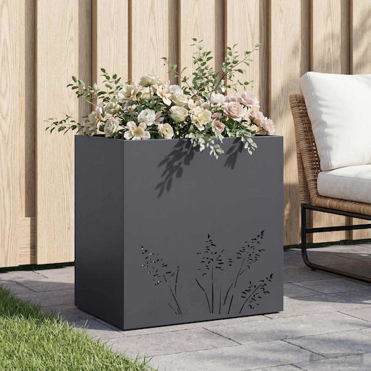 vidaXL Γλάστρα Μεταλλική Ανθρακί 50x30x49εκ.