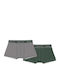 Herren Boxershorts Grau 2er Pack