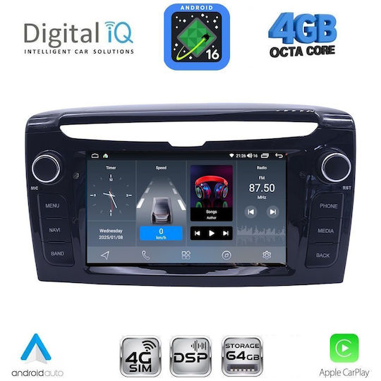 Digital IQ Blg 444_cpa 7 Zoll Deck Multimedia System Lancia Ypsilon Modell 2011+
