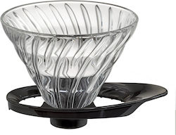 Hario V60 Glass Coffee Dripper 02 Μαύρο 21012