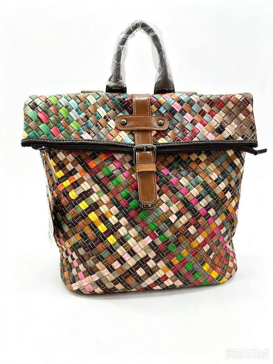 Geantă Dama Tote Din Piele Multicolor