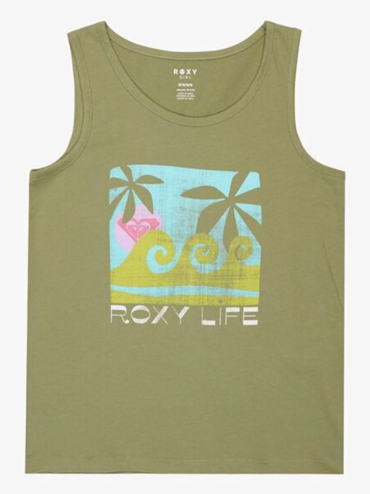 Kids Sleeveless Top Oil Green