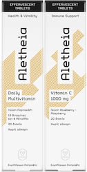Aletheia Daily Πολυβιταμίνη 1000mg Πορτοκάλι 20 ταμπλέτες 20 αναβράζοντα δισκία Aletheia Daily Πολυβιταμίνη 1000mg Πορτοκάλι 20 ταμπλέτες 20 αναβράζοντα δισκία