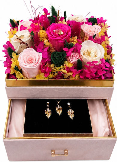 Premium Luxury Set 11 Cryogenated Roses Crystal Jewelry Square Dusty Pink Velvet Box Drawer Plexiglass Premium Luxury Set 11 Cryogenated Roses Crystal Jewelry Square Dusty Pink Velvet Box Drawer Plexiglass