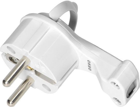 Orno Schuko Stecker Ecke Weiß