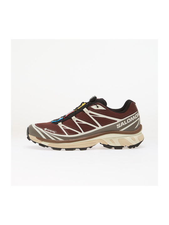 Xt-6 Gtx Men's Sport Shoes Trail Running Brown Waterproof with Gore-Tex Membrane