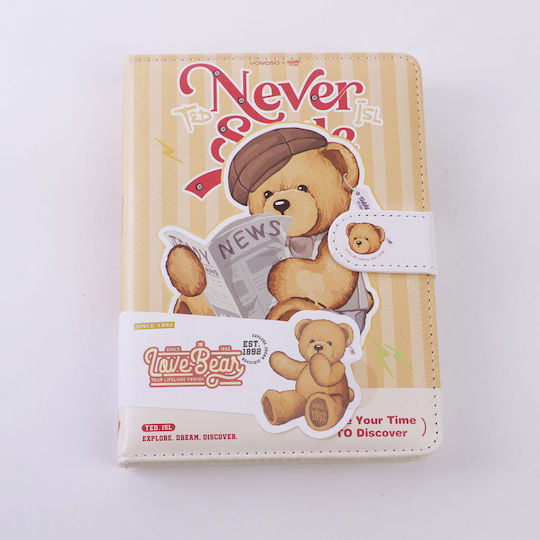Teddy Island Notebook with Magnetic Clasp Multicolour