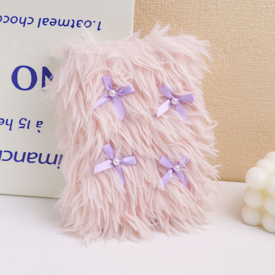 Pink Fuzzy Notebook A6 80 Sheets Pink