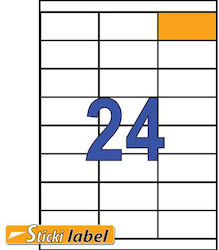 Sticki Self-Adhesive A4 Rectangular Labels 70x33.8mm Sticki Self-Adhesive A4 Rectangular Labels 70x33.8mm