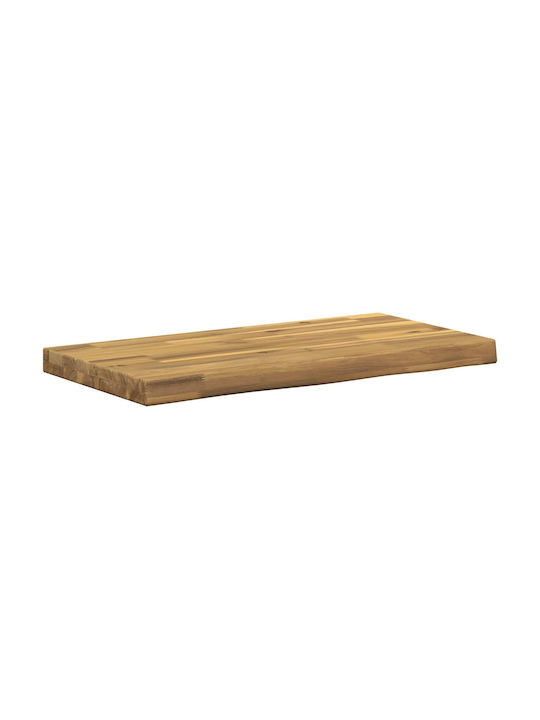 vidaXL Rectangular Table Surface Made of Solid White Wood 90x50x3.5cm 938349