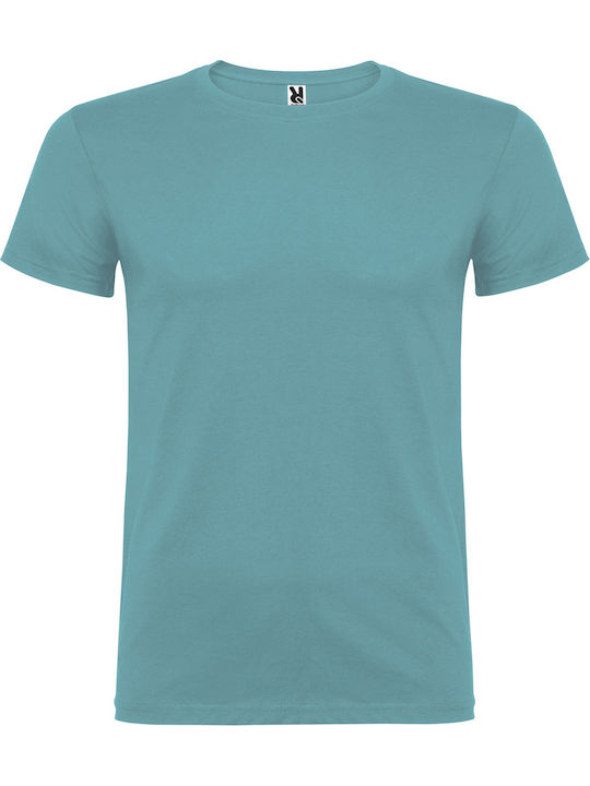 Roly Männer Werbebekleidung Kurzärmeliges T-Shirt in Türkis Farbe