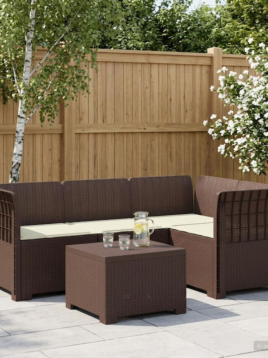 Ecksofa Outdoor Rattan mit Kissen