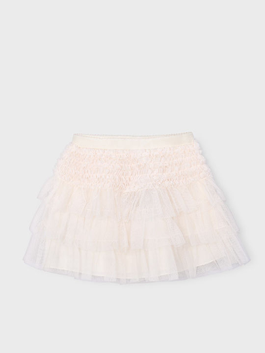 Fustă pentru copii din tulle bej