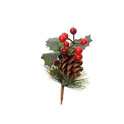 Coronită De Crăciun Sucursala Decorativă Lungime 22cm Roșie