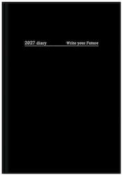 adBook Ημερήσια Ατζέντα 2027 Μαύρη 14x21εκ.