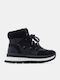 Damen Flatforms Stiefel Schwarze