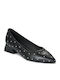 Women's Pointed Toe Ballerina Shoes in Black Color