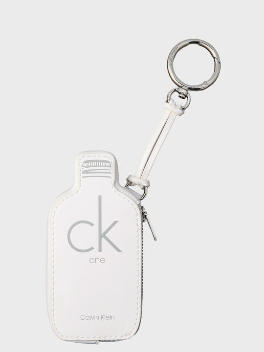 Calvin Klein Mini CK One Zip Pouch Bag Charm Off White Accessory Female Off White Lv04f1246g-4lx