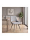 Firenze Dining Chairs with Fabric Upholstery Grey 2 pcs 51x60x81cm