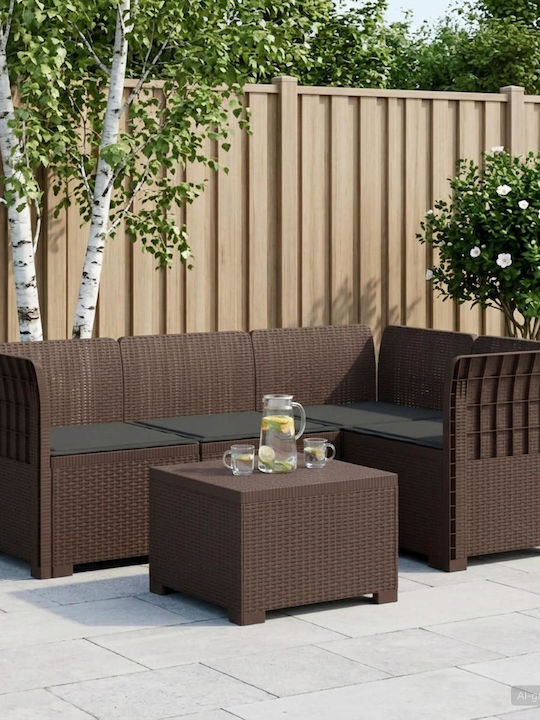 Ecksofa Outdoor Rattan mit Kissen