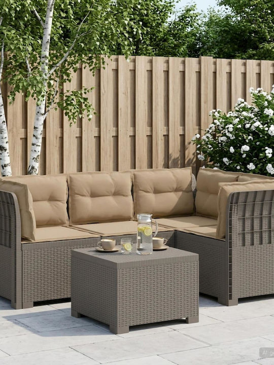 Ecksofa Outdoor Rattan mit Kissen