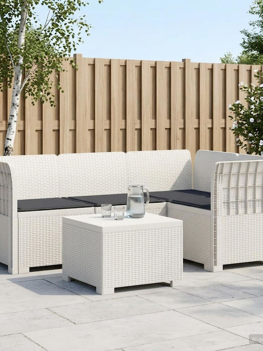Ecksofa für den Außenbereich Rattan mit Kissen