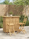 Garten- und Outdoor-Möbelsets Bar 3 Stück Natur Bambu
