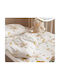 MayHome Single Cotton Sheets Set With Elastic Band Beige 100x200cm