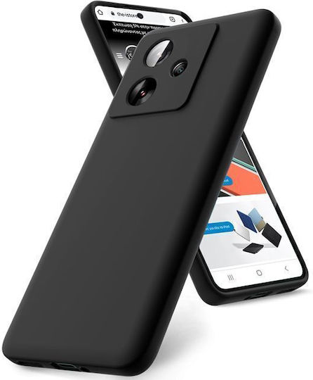 Калъф Rubber Silk Черен Poco M6 4G
