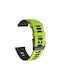 Dual Color Silikon Tragbare Bänder 22mm Amazfit Bip 6 46mm Limette Grün-Schwarz