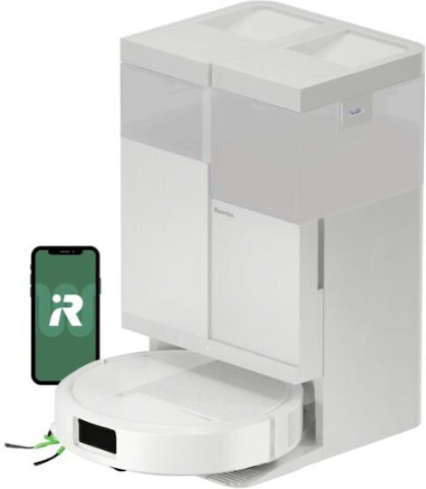 iRobot Roomba Plus 515 Combo + AutoWash Dock Робот Прахосмукачка с Лазерно Картографиране и Всмукателна Мощност 22000Pa Бяла