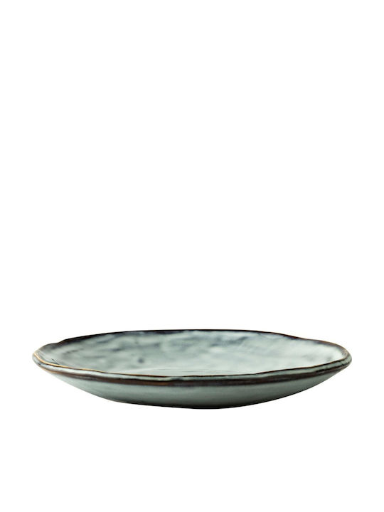Dutch Rose Organic Shallow Ceramic Light Blue P...