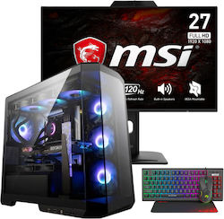 Vengeance BlackLane-V8 MSI Edition Desktop PC Ryzen 7 5700X 32GB DDR4 1TB SSD No Operating System and MSI PRO MP272PMG Monitor
