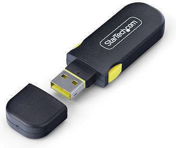 Startech Om Usb-a Port Blocker Key 4x Latching Usb-a Dust Cover Plugs Black