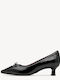 Leder Pumps mit niedrigem Absatz Schwarz