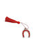 Kalliopi Silver Handmade Hanging New Year's Lucky Charm Horseshoe Red 2027 3x3cm