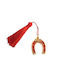 Kalliopi Silver Handmade Hanging New Year's Lucky Charm Horseshoe Red 2027 3x3cm