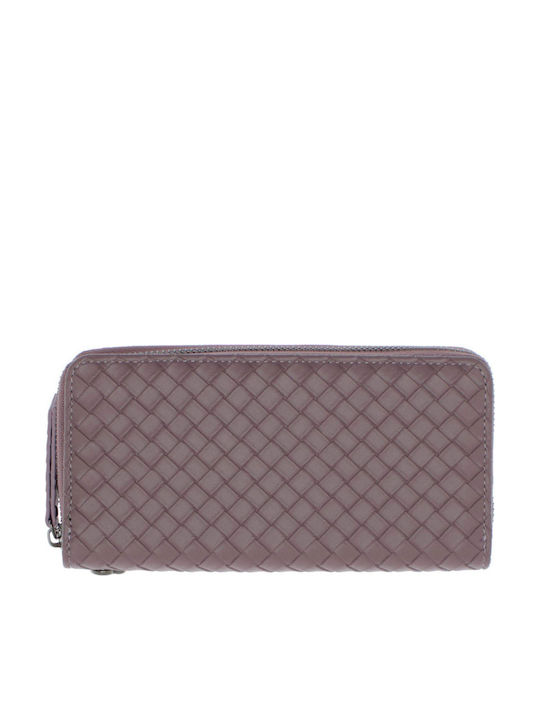 Große Leder Damenbrieftasche Lila