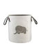 Moni Moni Kinder-Aufbewahrungskorb aus Stoff Elefant Grau 36x38cm