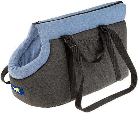 Ferplast Kleine Handtasche für Hundetragetaschen / Katze Blau mit Höhe 48cm