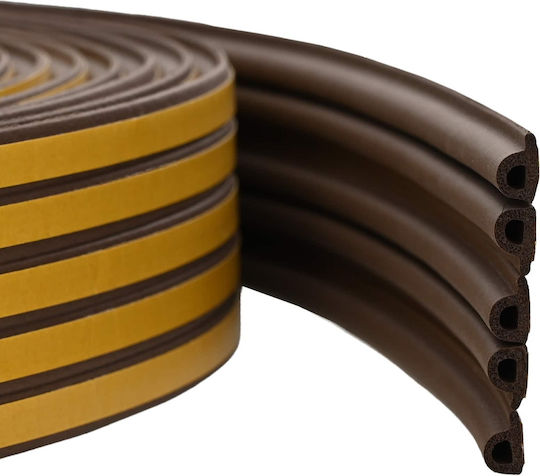 vidaXL Door Draft Stopper Window Adhesive Rod in Brown Colour 0.6cm
